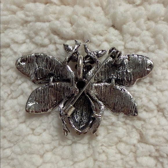 Colorful Betsey Johnson Rhinestone Insect Brooch - Picture 2 of 4
